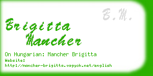 brigitta mancher business card